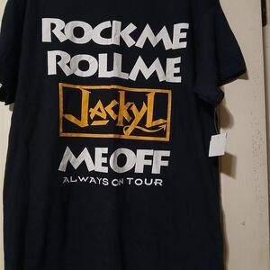 Black Graphic T-Shirt with Bold Text